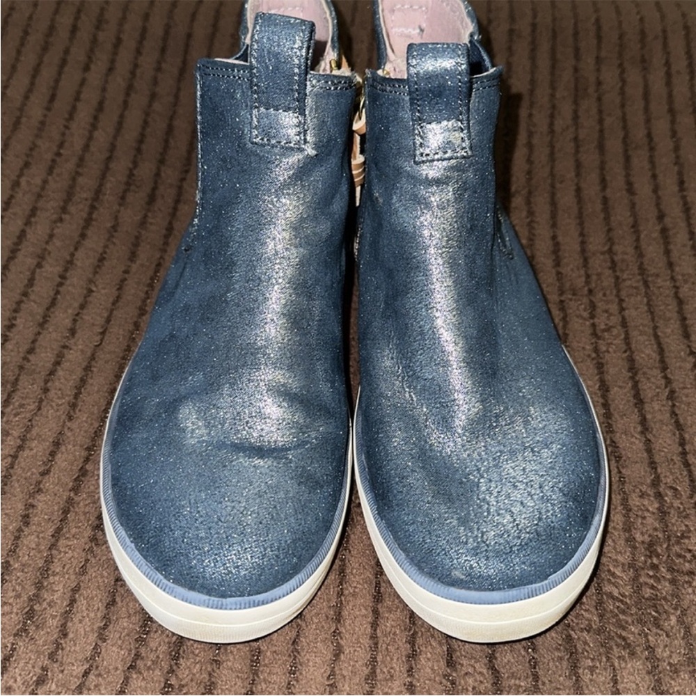 Girls Sperry Crest Mid Chelsea Blue Metallic
